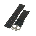 PULSERA CUERO PREMIUM QUALITY ORANGE SIZE 22MM - Imagen 2
