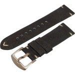 PULSERA CUERO PREMIUM QUALITY BLACK SIZE 20MM-22MM - Imagen 2