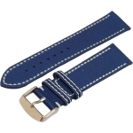 PULSERA DE CUERO/LONA HIGH QUALITY BLUE SIZE 22MM