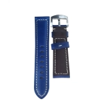 PULSERA CUERO PREMIUM QUALITY BLUE SIZE 22MM-24MM - Imagen 3