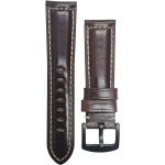 PULSERA CUERO PREMIUM QUALITY BROWN SIZE 22MM-24MM - Imagen 3