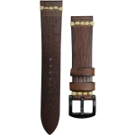 PULSERA CUERO PREMIUM QUALITY BROWN SIZE 20MM-22MM - Imagen 3