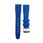 PULSERA SILICONE HIGH QUALITIY CURVED END BLUE SIZE 22MM