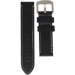 PULSERA CUERO PREMIUM QUALITY BLACK SIZE 22MM