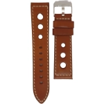 PULSERA CUERO PREMIUM QUALITY BROWN SIZE 20MM-24MM - Imagen 2