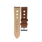 PULSERA CUERO PREMIUM QUALITY BROWN SIZE 20MM-24MM - Imagen 3