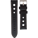 PULSERA CUERO PREMIUM QUALITY BLACK SIZE 20MM-24MM
