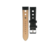 PULSERA CUERO PREMIUM QUALITY BLACK SIZE 20MM-24MM - Imagen 3