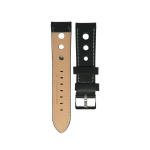PULSERA CUERO PREMIUM QUALITY BLACK SIZE 20MM-24MM - Imagen 3