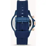 FOSSIL BANNON MULTIFUNCTION BLUE SILICONE STRAP WATCH FOR MEN - Imagen 2