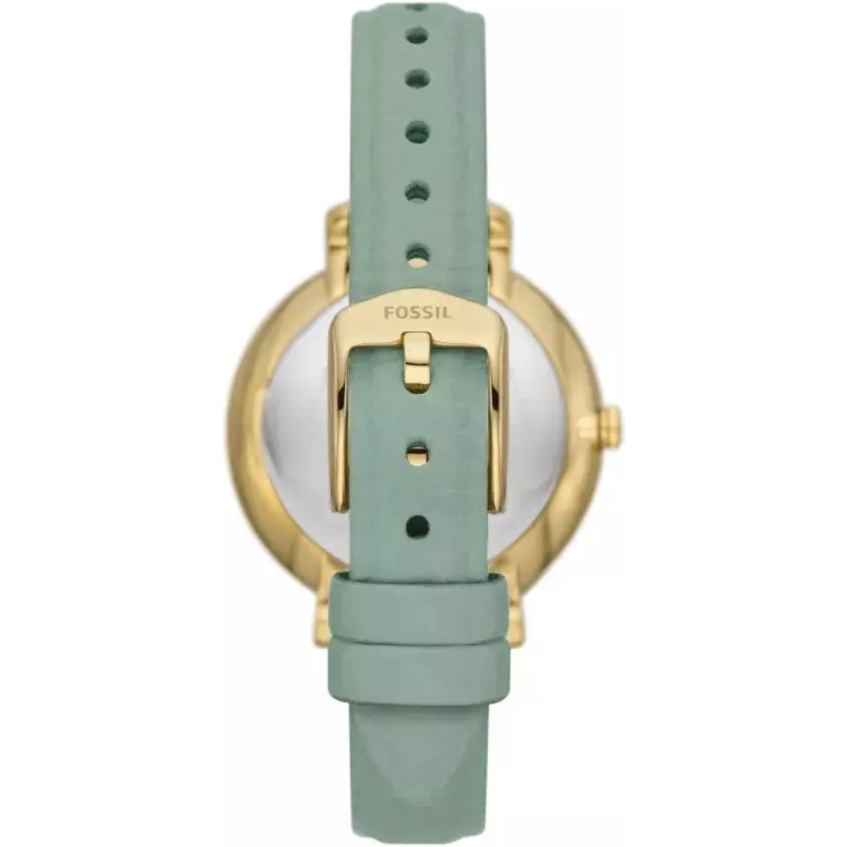 Fossil Women\'s Jacqueline Moonphase Green Leather Strap Gold Crystal Dial Watch Fossil Jacqueline SUN MOON - Shonzone.com main image 2