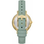 FOSSIL JACQUELINE SUN/MOON MULTIFUNCTION GREEN LEATHER STRAP WATCH FOR WOMEN - Imagen 2