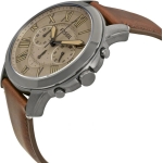 FOSSIL GRANT CHRONOGRAPH DARK BROWN LEATHER STRAP WATCH FOR MEN - Imagen 2