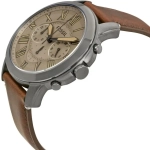 FOSSIL GRANT CHRONOGRAPH DARK BROWN LEATHER STRAP WATCH FOR MEN - Imagen 2