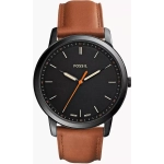 FOSSIL MINIMALIST SLIM LIGHT BROWN LEATHER STRAP WATCH FOR MEN