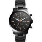 FOSSIL TOWNSMAN CHRONOGRAPH BLACK STAINLESS STEEL BRACELET WATCH FOR MEN