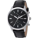 FOSSIL TOWNSMAN MULTIFUNCTION BLACK LEATHER STRAP WATCH FOR MEN