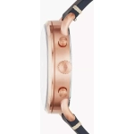 FOSSIL COMMUTER CHRONOGRAPH NAVY LEATHER STRAP WATCH FOR MEN - Imagen 2