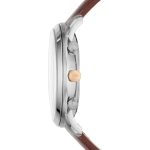 FOSSIL NUETRA CHRONOGRAPH GREY DIAL BROWN LEATHER STRAP WATCH FOR MEN - Imagen 2