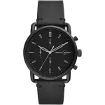 FOSSIL COMMUTER CHRONOGRAPH BLACK LEATHER STRAP WATCH FOR MEN