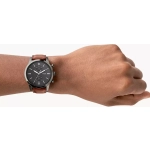 FOSSIL TOWNSMAN CHRONOGRAPH AMBER LEATHER WATCH FOR MEN - Imagen 3
