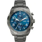 FOSSIL BRONSON CHRONOGRAPH GREY STAINLESS STEEL BRACELET WATCH FOR MEN