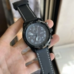 FOSSIL BRONSON CHRONOGRAPH BLACK LEATHER WATCH FOR MEN - Imagen 3