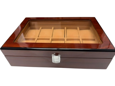 CAJA HQ ORGANIZADORA DE RELOJES MADERA 10 PCS. LBX-10 - Imagen 4