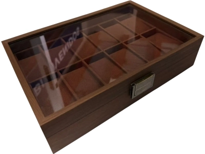 CAJA VINTAGE ORGANIZADORA DE RELOJES MDF 12 PCS. VBX-12 - Imagen 2