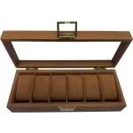CAJA VINTAGE ORGANIZADORA DE RELOJES MDF 6 PCS. VBX-6