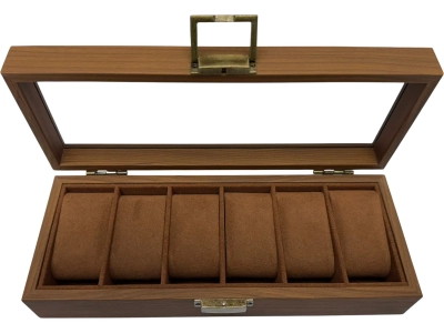 CAJA VINTAGE ORGANIZADORA DE RELOJES MDF 6 PCS. VBX-6