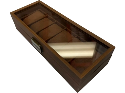 CAJA VINTAGE ORGANIZADORA DE RELOJES MDF 6 PCS. VBX-6 - Imagen 3
