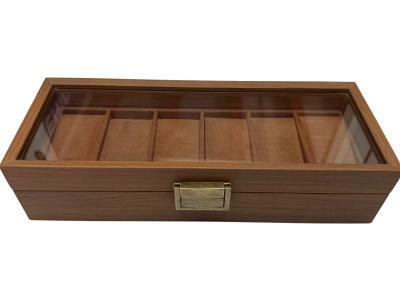 CAJA VINTAGE ORGANIZADORA DE RELOJES MDF 6 PCS. VBX-6 - Imagen 4