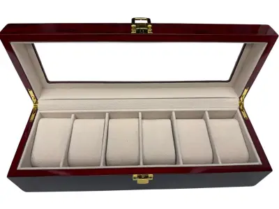 CAJA HQ ORGANIZADORA DE RELOJES MADERA 6 PCS. LBX-6 - Imagen 2