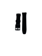 SILICONE STRAP FOR SWATCH CHRONO PLASTIC BLACK COLOR SIZE 20MM - Imagen 3