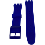 SILICONE STRAP FOR SWATCH NEW GENT, NEW CHRONO, IRONY CHRONO BLUE COLOR SIZE 19MM