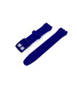 SILICONE STRAP FOR SWATCH NEW GENT, NEW CHRONO, IRONY CHRONO BLUE COLOR SIZE 19MM - Imagen 2