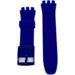 SILICONE STRAP FOR SWATCH CHRONO PLASTIC BLUE COLOR SIZE 20MM