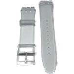 SILICONE STRAP FOR SWATCH NEW GENT, NEW CHRONO CLEAR COLOR SIZE 19MM