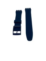 SILICONE STRAP FOR SWATCH NEW GENT, NEW CHRONO DARK BLUE COLOR SIZE 19MM - Imagen 3
