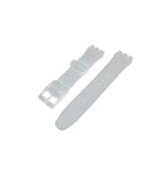 SILICONE STRAP FOR SWATCH NEW GENT, NEW CHRONO WHITE COLOR SIZE 19MM - Imagen 2