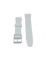 SILICONE STRAP FOR SWATCH NEW GENT, NEW CHRONO WHITE COLOR SIZE 19MM - Imagen 3