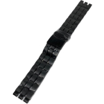 STAINLESS STEEL BLACK STRAP FOR SWATCH NEW IRONY CHRONO SIZE 21MM